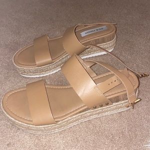 Steve Madden platform wedges brown. Size 8